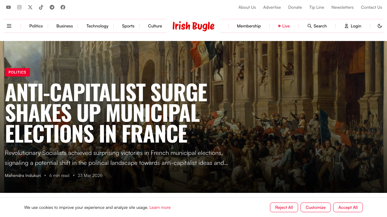 Bugle.ie - Live Preview